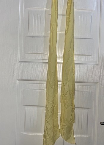 Sarı Drapeli Straplez Uzun Elbise - Görsel 4