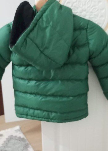 Erkek Çocuk Yeşil Düğmeli Mont - Görsel 2