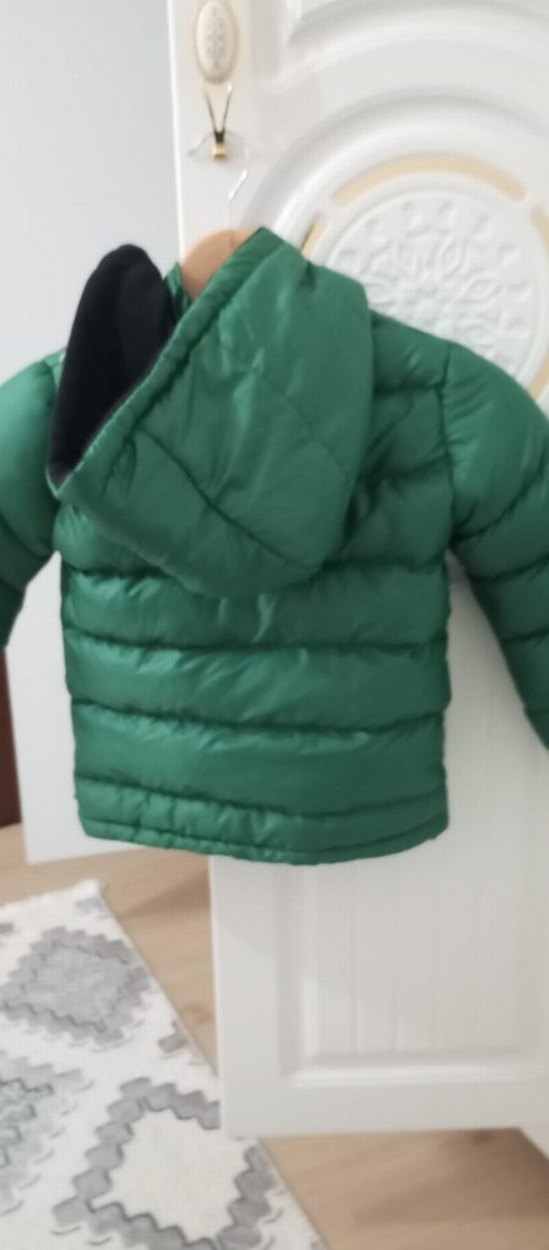 Erkek Çocuk Yeşil Düğmeli Mont - Görsel 2