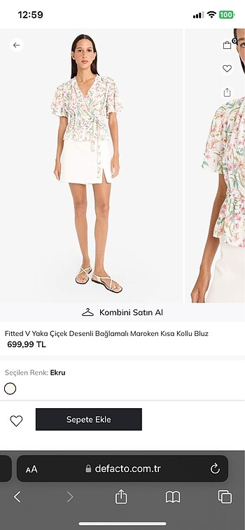 Defacto çiçekli bluz
