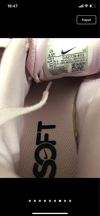 Nike pembe orijinal nike ayakkabı
