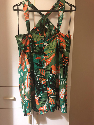 Zara Zara Çiçekli şort tulum