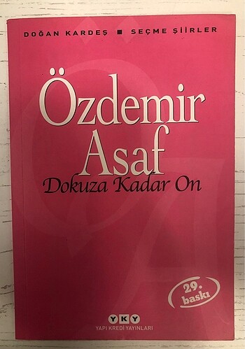 Şiir kitabı - Özdemir Asaf