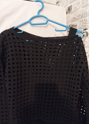 siyah Kadın Triko Mini Elbise - Görsel 4