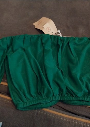 şifon astarlı Yeşil bustiyer - Görsel 2