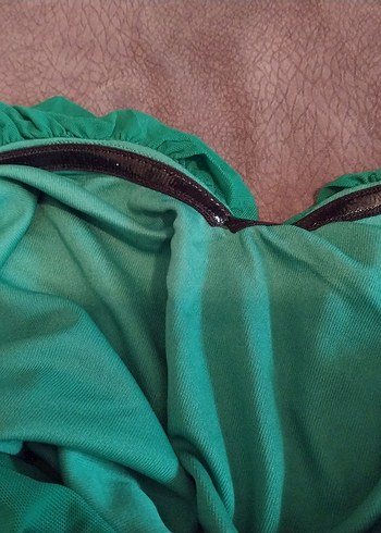 şifon astarlı Yeşil bustiyer - Görsel 4