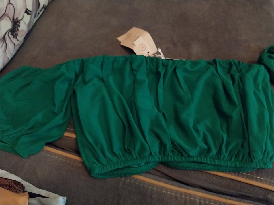 şifon astarlı Yeşil bustiyer - Görsel 2