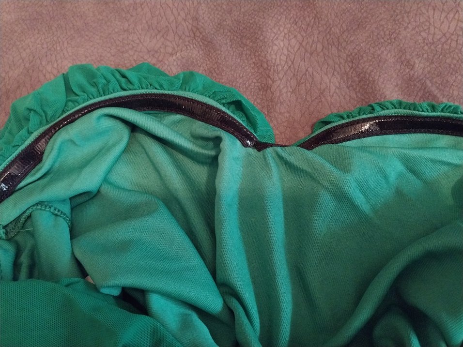 şifon astarlı Yeşil bustiyer - Görsel 4