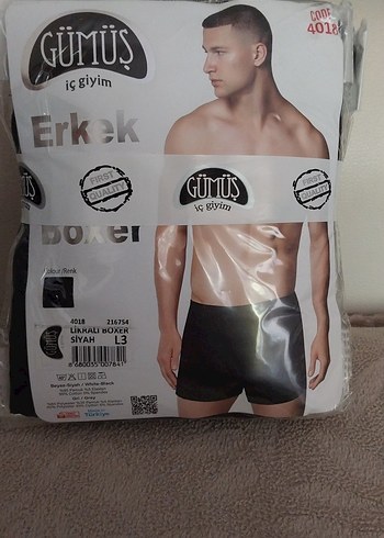 Erkek Siyah Boxer