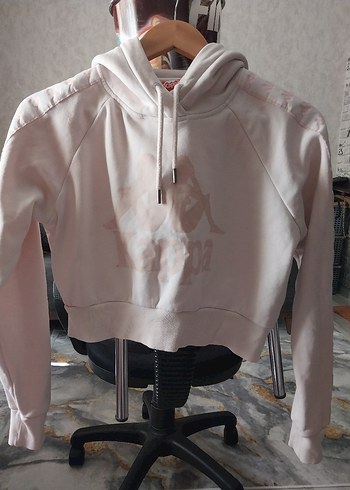 Pembe Baskılı Kapüşonlu Kadın Sweatshirt