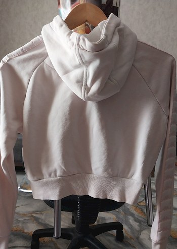 Kappa Pembe Baskılı Kapüşonlu Kadın Sweatshirt