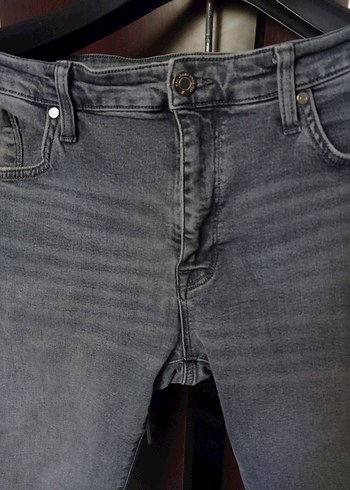 42 Beden Gri Erkek Denim Bol Kesim Jean