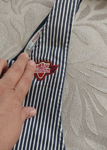 Robin Düğmeli Nakışlı denim Salopet