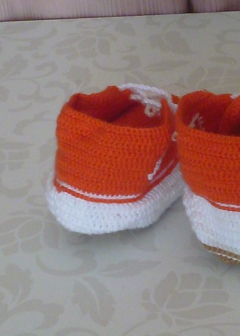 Turuncu Örgü Erkek çocuk Patikleri - Görsel 5