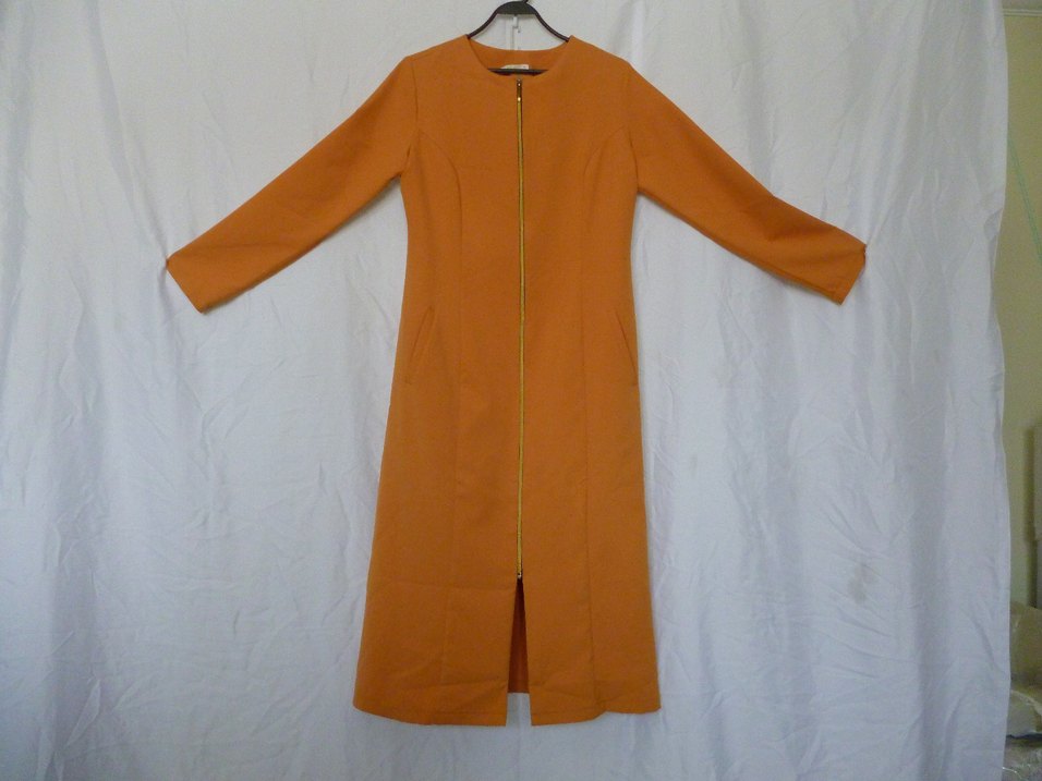 Salaş Kesim Drapeli Uzun Hamile Kabanı - Görsel 3