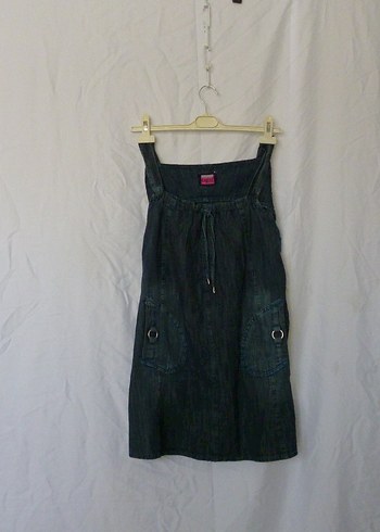 Lacivert Bel Detaylı Hamile Midi Etek - Görsel 2