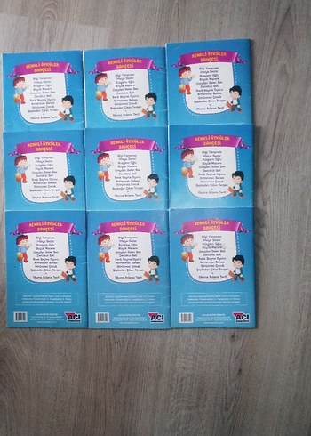 Çocuklar İçin 9 Renkli Öykü Kitabı Seti