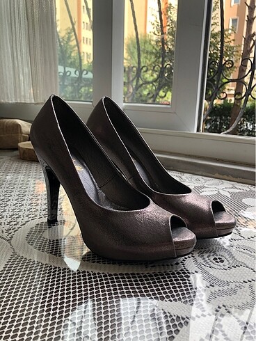 Stiletto Gri Kadın ayakkabısı 37 numara