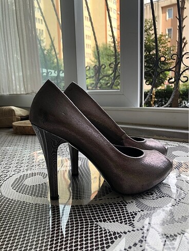 Diğer Stiletto Gri Kadın ayakkabısı 37 numara