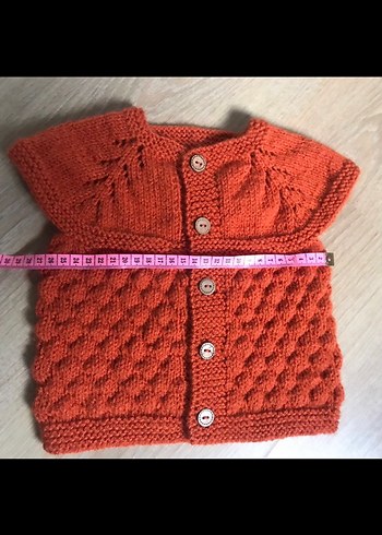 Elörgü bebek yeleği - Görsel 6