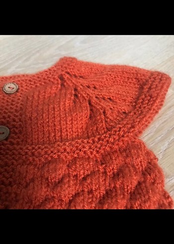 Elörgü bebek yeleği - Görsel 5