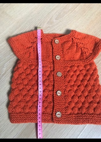 Elörgü bebek yeleği - Görsel 2