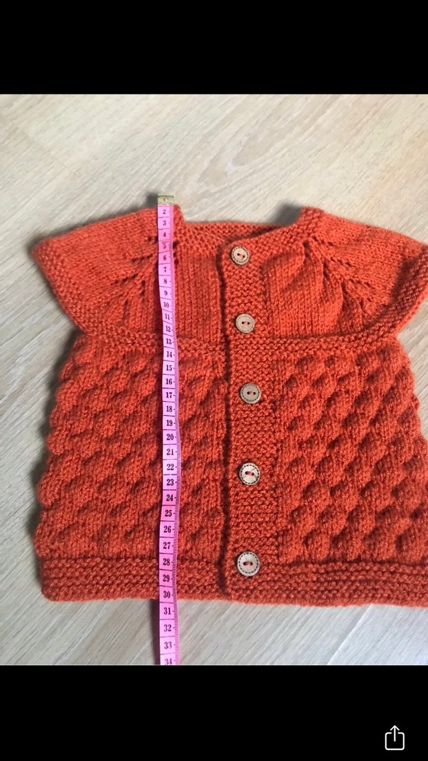 Elörgü bebek yeleği - Görsel 2