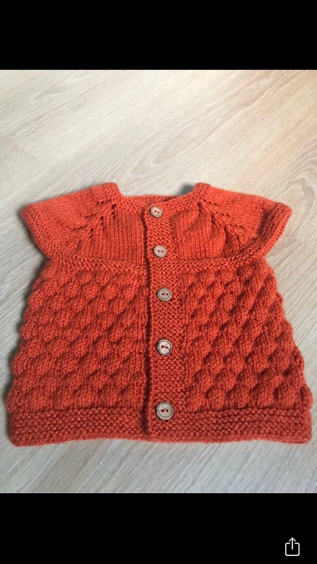 Elörgü bebek yeleği - Görsel 4