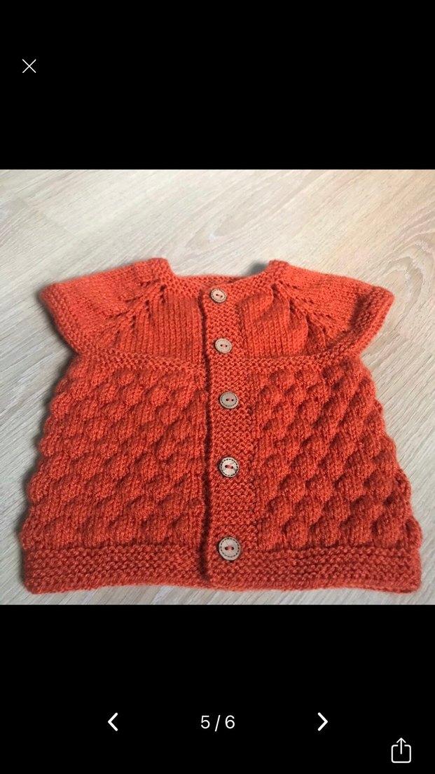 Elörgü bebek yeleği - Görsel 3