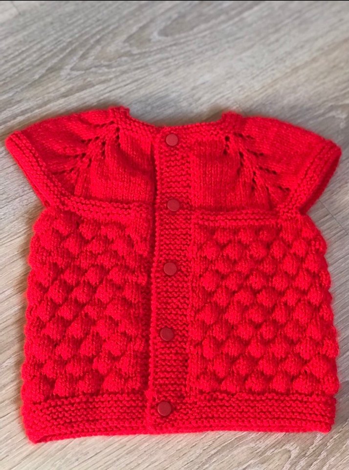 Elörgü  bebek yeleği - Görsel 5