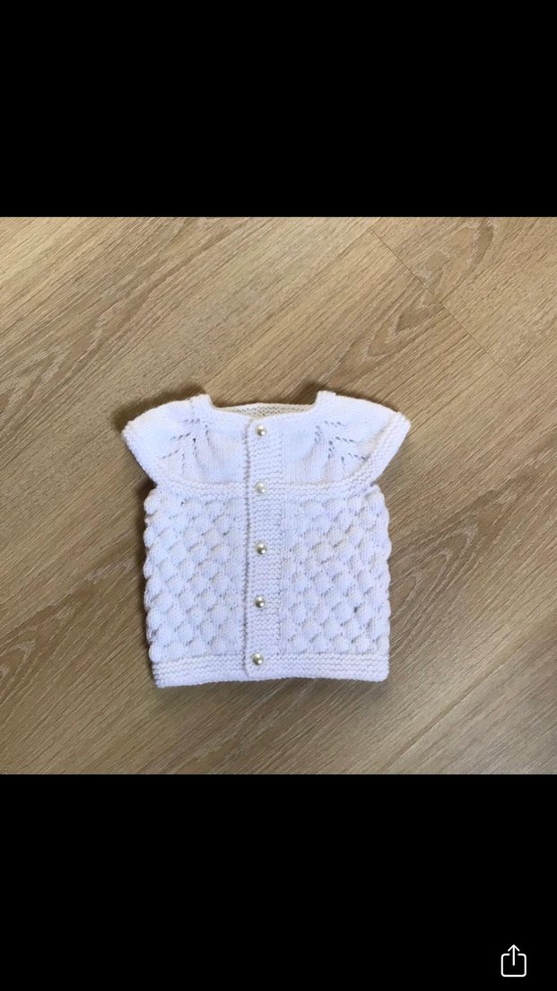 Elörgü bebek yeleği - Görsel 2