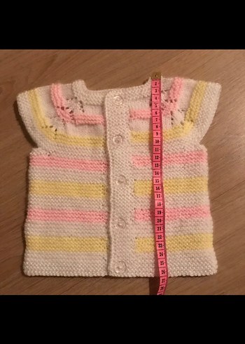 Elörgü bebek yeleği - Görsel 5