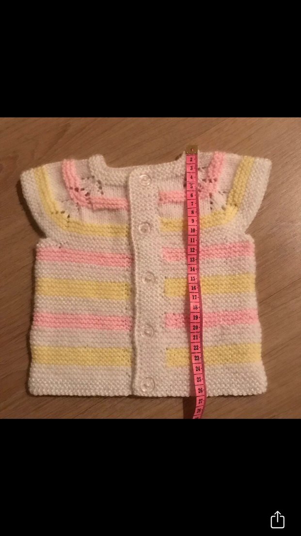 Elörgü bebek yeleği - Görsel 5