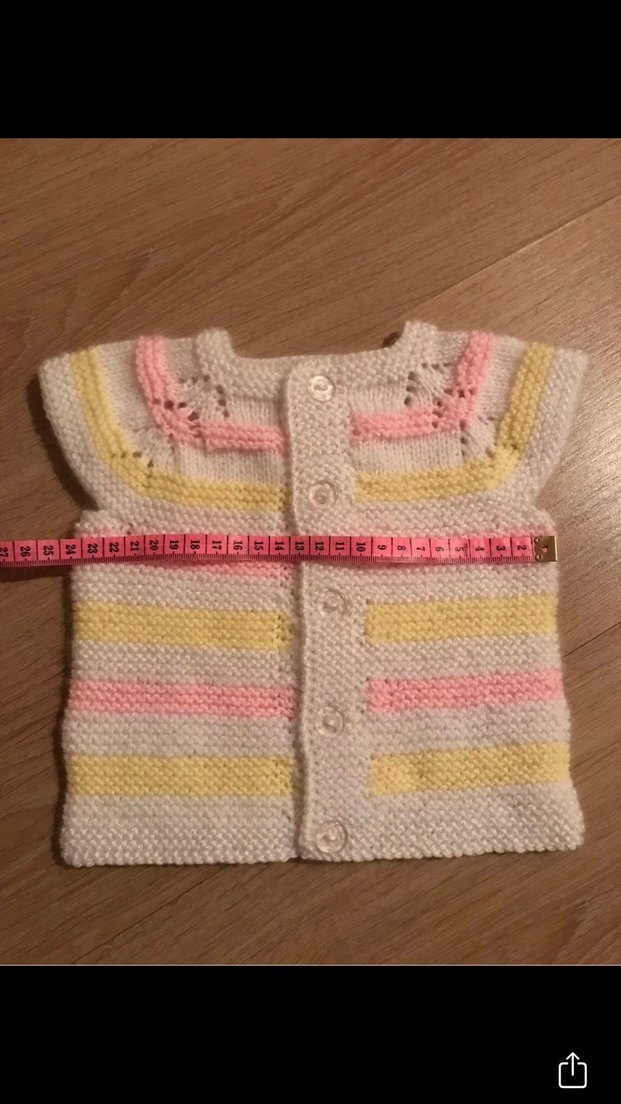 Elörgü bebek yeleği - Görsel 4