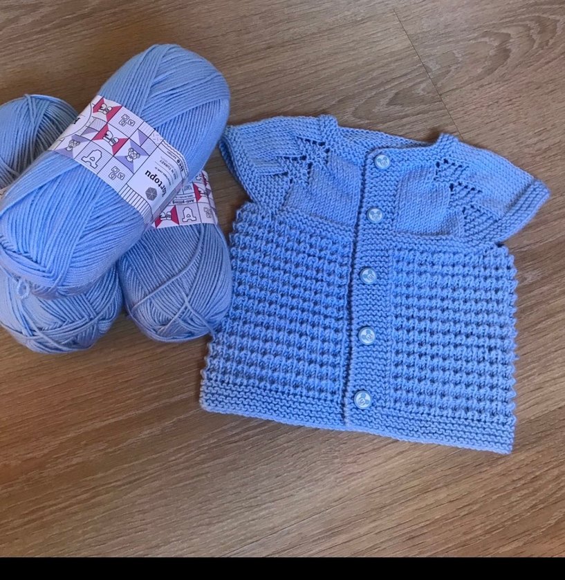 Elörgü bebek yeleği - Görsel 3