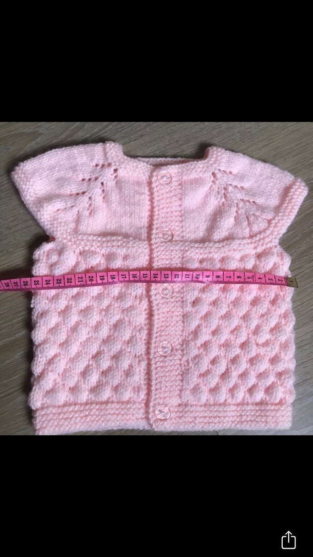 Elörgü bebek yeleği - Görsel 2