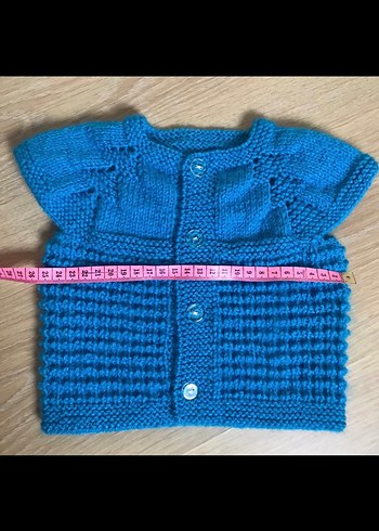 Elörgü bebek yeleği - Görsel 4