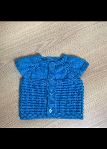 Elörgü bebek yeleği - Görsel 7