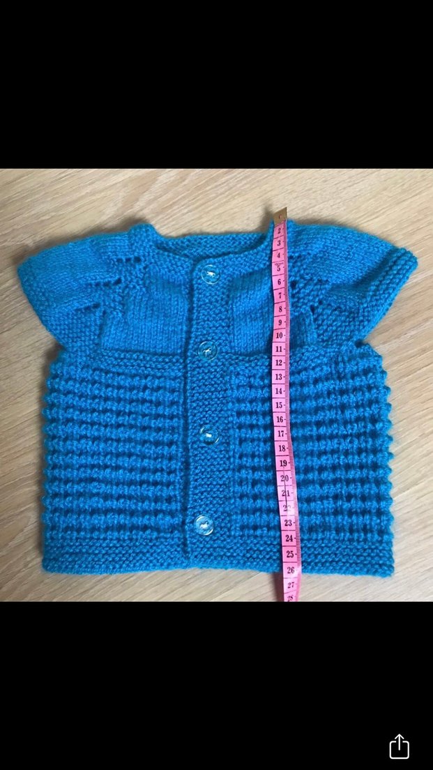 Elörgü bebek yeleği - Görsel 3