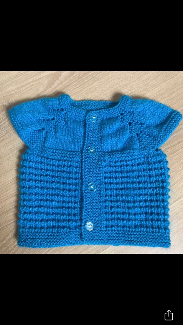 Elörgü bebek yeleği - Görsel 5