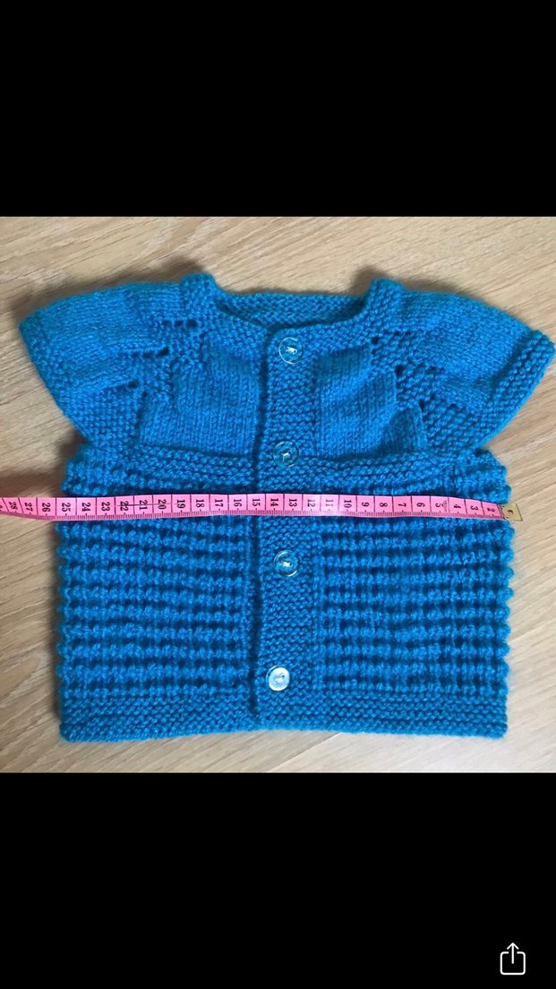 Elörgü bebek yeleği - Görsel 4