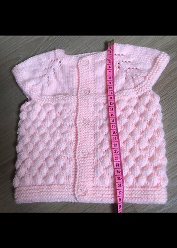 Elörgü bebek yeleği patik takım - Görsel 4