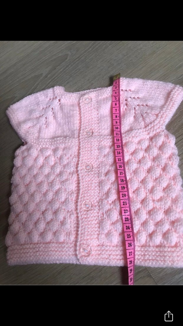 Elörgü bebek yeleği patik takım - Görsel 3