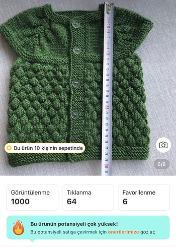 Elörgü bebek yeleği - Görsel 5