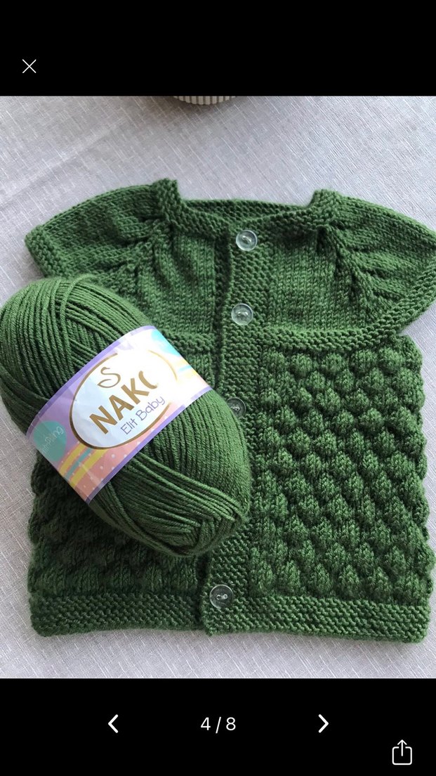 Elörgü bebek yeleği - Görsel 3