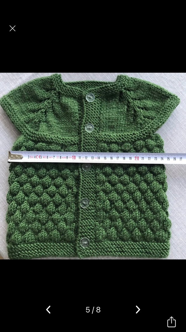 Elörgü bebek yeleği - Görsel 4