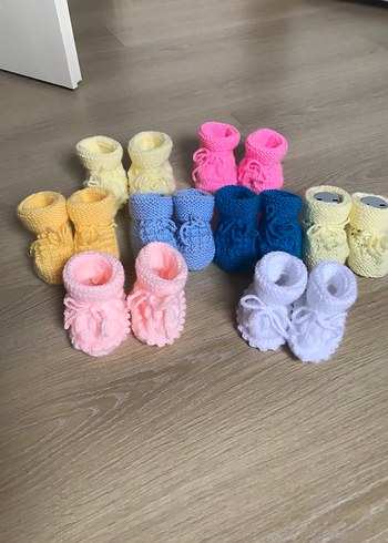 Renkli Bebek Çocuk Örgü Patik - Görsel 2