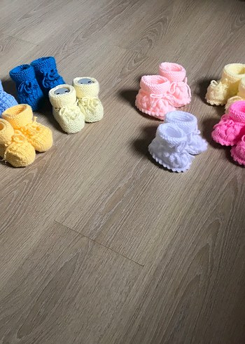 Renkli Bebek Çocuk Örgü Patik - Görsel 6