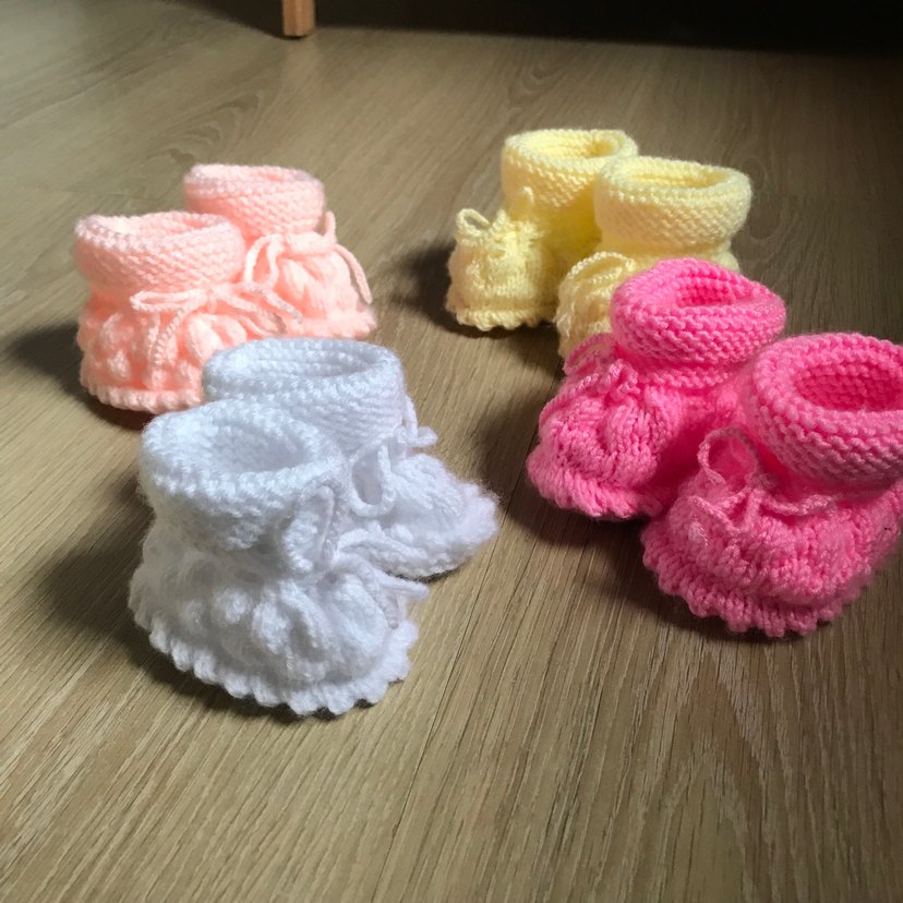 Renkli Bebek Çocuk Örgü Patik - Görsel 4