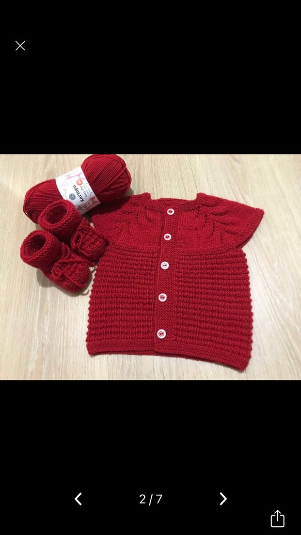 ElÖrgü Kısa Kollu Yelek patik takım - Görsel 2